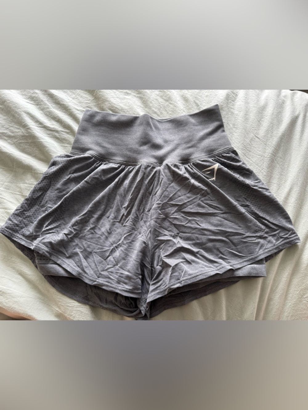 Gymshark High-Waist Gray Women's Running Shorts